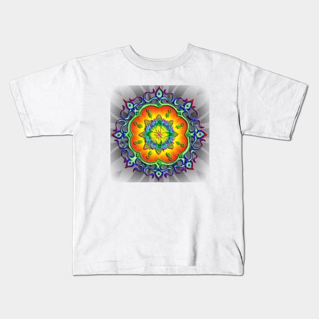 mandala trip Kids T-Shirt by benjaminfaucher7